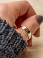 Pet Name Personalised Sterling Silver single band adjustable Ring